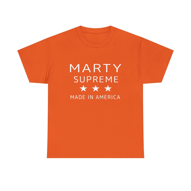 Supreme Brand Streetwear - T-shirt in cotone arancione Marty Supreme,
