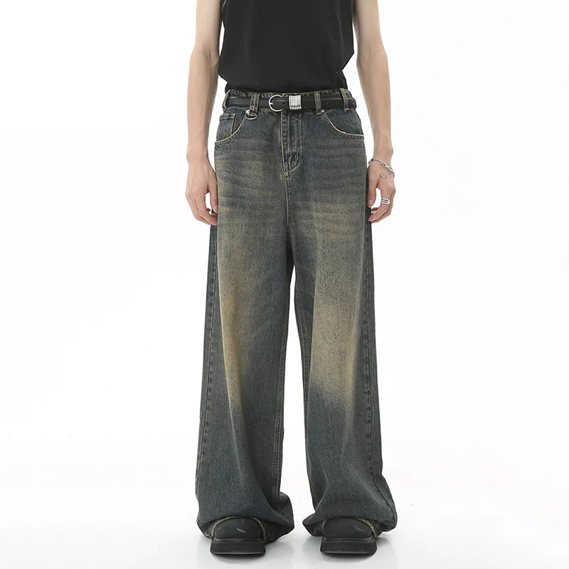 Streetwear Brand Popular - Jeans larghi a gamba larga da