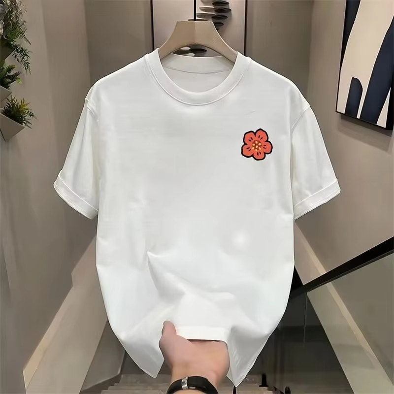 T-shirt in cotone con stampa f - Streetwear Brand Flower recensione e prezzo