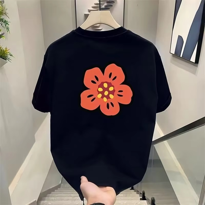 T-shirt in cotone con stampa f - Streetwear Brand Flower recensione e prezzo